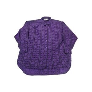 Vintage Jennifer Women Womens Button Up Multicolor Size 44 Polyester Blend